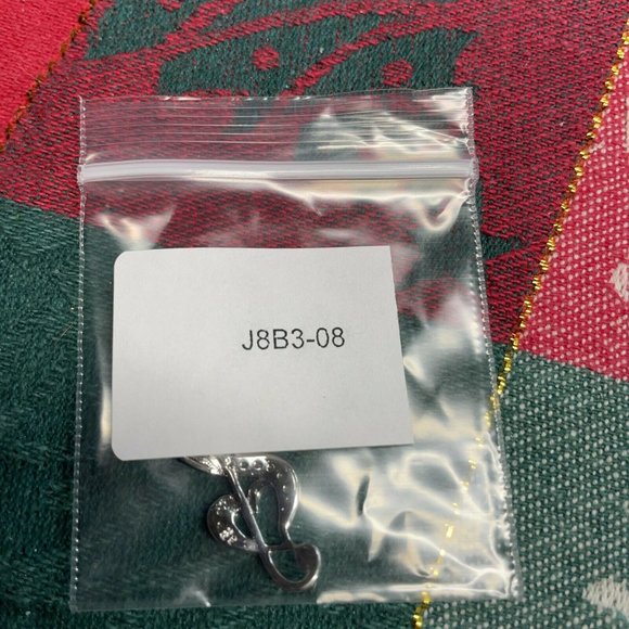 Vintage 925 Sterling Silver Rhinestone Treble Clef Design Pendant Marked MO - Picture 6 of 6